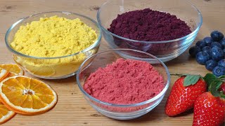 DIY dried fruit powder for natural food flavouring and coloring | relaxing cooking video