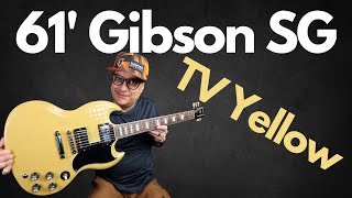 Video thumbnail for Gibson SG Standard 61' Custom Color TV Yellow Review by DylanTalksTone