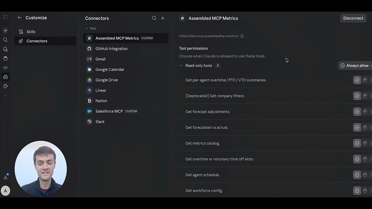 How to Connect Claude to Your Live WFM Data (Assembled MCP) video thumbnail