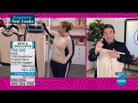 DG2 by Diane Gilman DG Downtime French Terry PullOn Jogg...