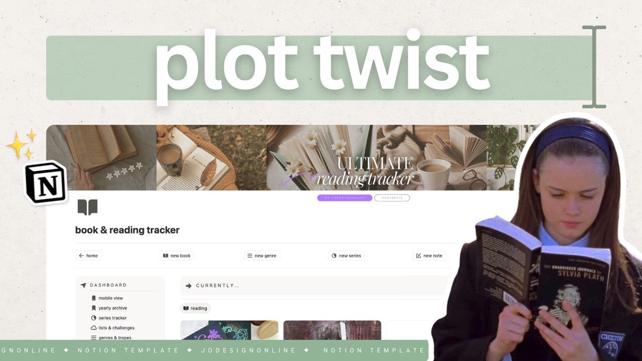 📚🍂 notion reading tracker template — full walkthrough & tour | book log, tbr, series tracker ✨