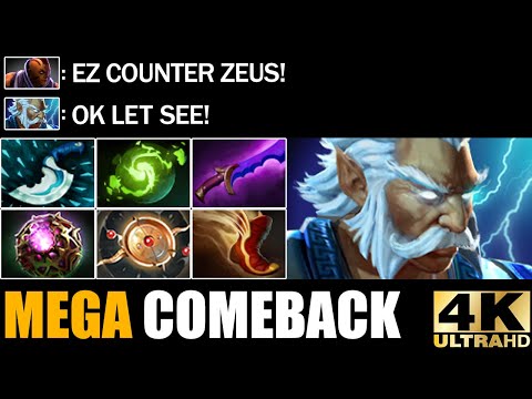 Epic Counter Fight Battle Zeus VS Pro Anti Mage Crazy Mega Creeps Comeback Dota 2 Pro Rank Gameplay