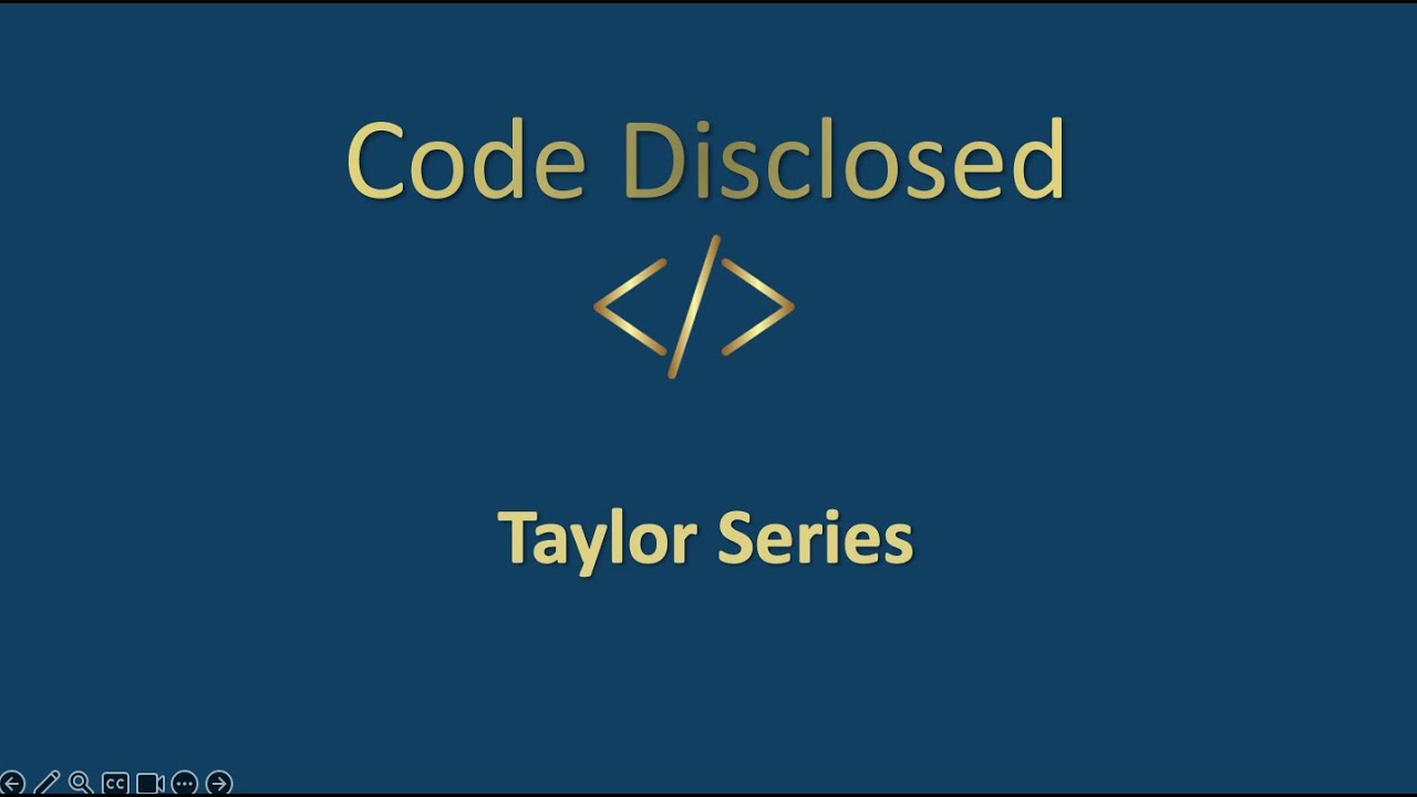 Taylor Series (or Taylor Expansion) Explained Using MATLAB