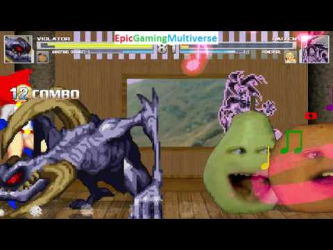 Power Girl & Raizen The Demon VS Violator And The Annoying Orange In A MUGEN Match / Battle / Fight