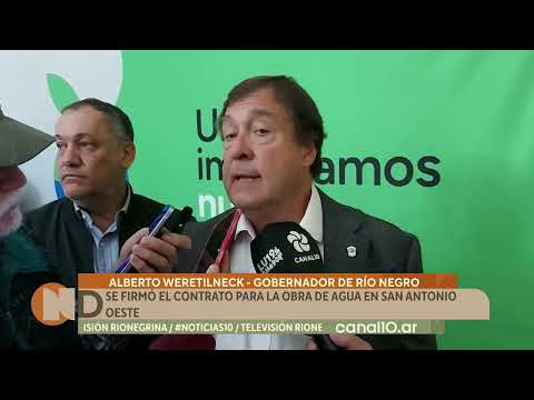 Gobierno de Río Negro: Se firmó el contrato para la obra de agua en San Antonio Oeste