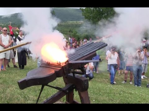 Firing a volley gun