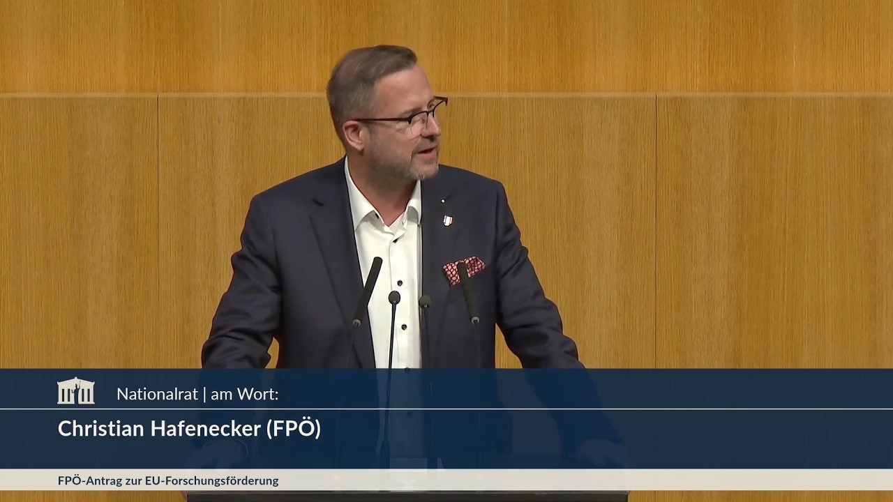 Christian Hafenecker - Ideologische Einflussnahme im Rahmen der EU-Forschungsförderung - 10.6.2026