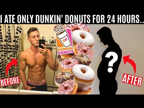 I ate nothing but DUNKIN' DONUTS for 24 HOURS and this...