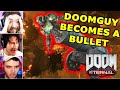 GAMERS REACT To DOOMGUY SHOOTING HIMSELF OUT OF A CANNON DOOM Eternal Reaction