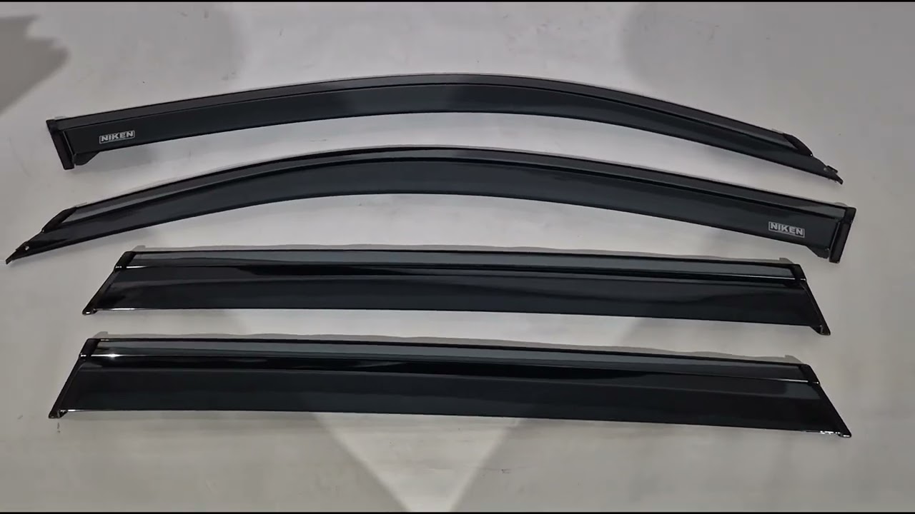 BMW X5 G05 2019–2026 Vetrni deflektorji za okna s črno letvico Niken Luxury (4 kosi) Video 1