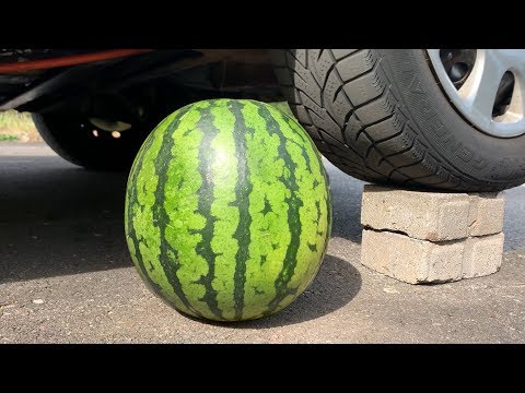 Crushing Crunchy & Soft Things by Car! - EXPERIMENT: WATERMELON VS CAR