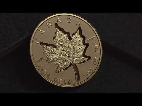2 oz. Pure Gold Coin - Super Incuse Gold Maple Leaf (2021)