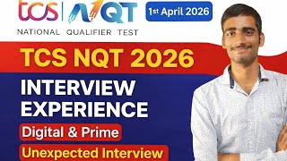 TCS NQT 2026 Interview Experience 😱 Digital & Prime | Unexpected Questions