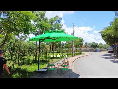 Hướng dẫn sử dụng dù lệch tâm tròn dùng đòn bảy trợ lực