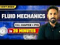 NEET 2024 Fluid Mechanics Full Chapter PYQ In 20 Minutes Anupam Sir