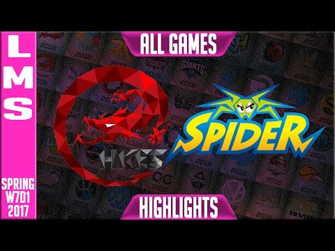 Hong Kong Esports vs Wayi Spider Highlights All Games - LMS W7D1 Spring 2017 HKE vs WS All Games
