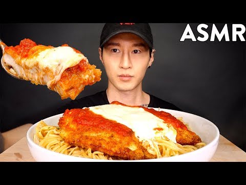 ASMR CHICKEN PARMESAN & PASTA MUKBANG (No Talking) COOKING & EATING SOUNDS | Zach Choi ASMR Video