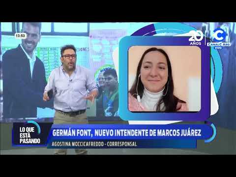 Germán Font, nuevo intendente de Marcos Juárez | Agostina Moccicafreddo, corresponsal