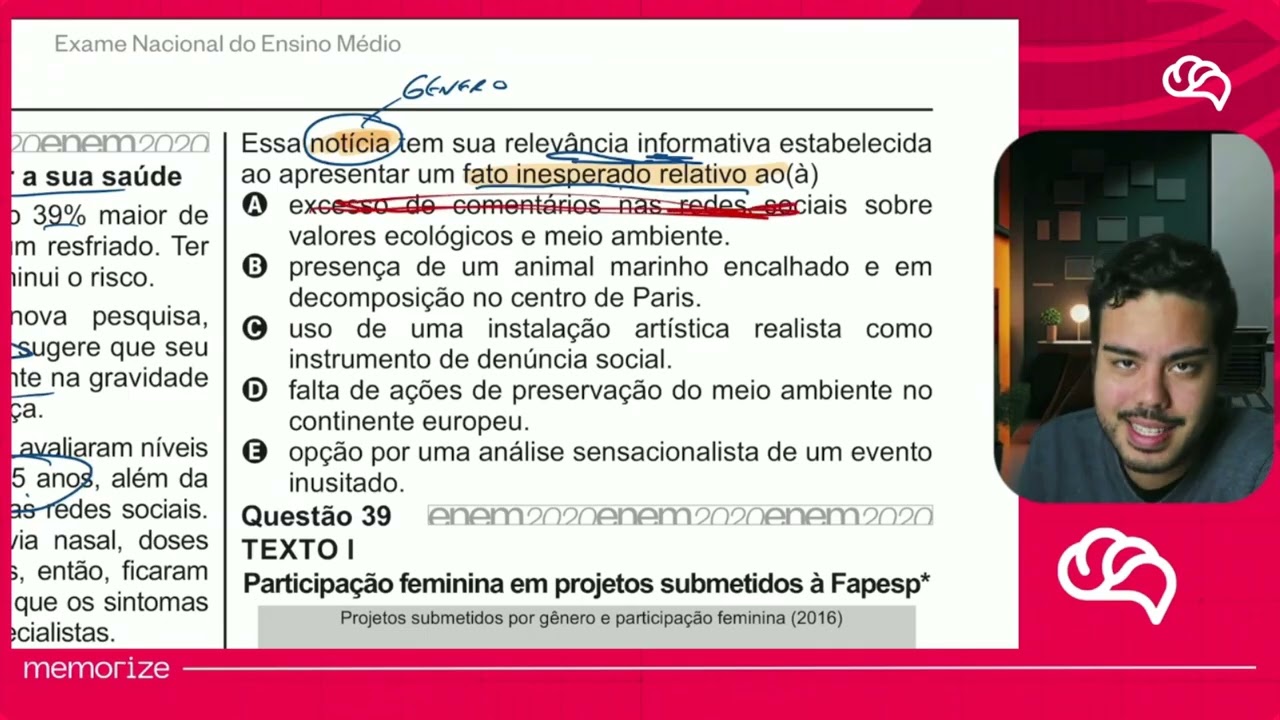 Resolução em Vídeo — Questão 38 ENEM 2020 PPL
