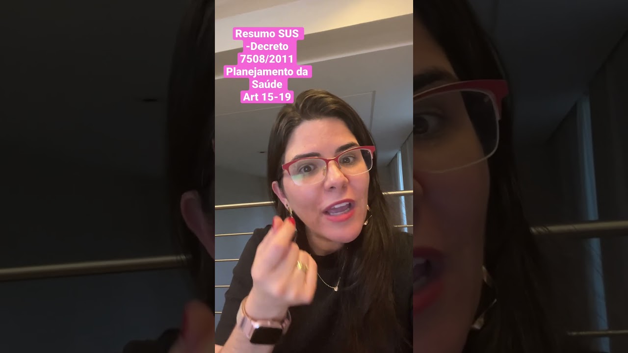 SUS - Decreto 7508/2011 - Planejamento da saúde #sus #fernandabarboza