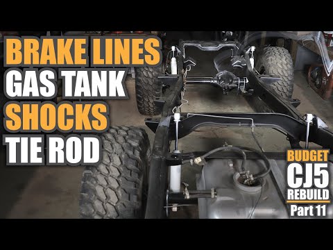 Jeep CJ5 Restoration Pt. 11 | Brake Lines, Tie Rod, Gas Tank, Bump Stops, and ProComp Shocks