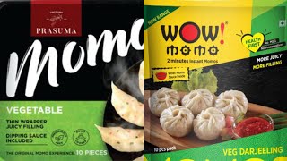 Prasuma Vs Wow Frozen Momos Review | Prasuma Frozen momos review | Wow Momos Frozen veg Momos