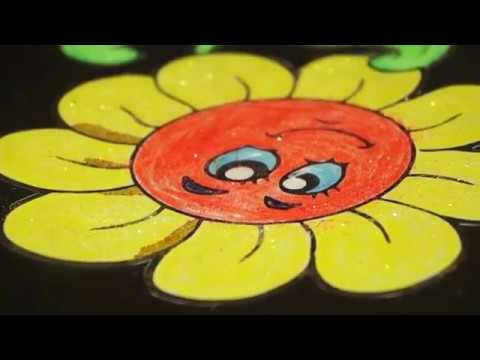 Flower drawing and painting activity for kids