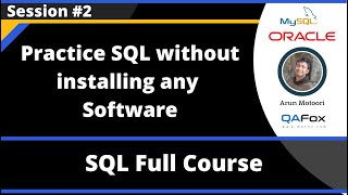 SQL - Part 2  - Practice SQL without installing any Software