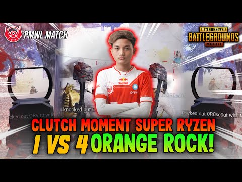 SUPER MATCH PMWL SUPER RYZEN CLUTCH ORANGE ROCK 1 VS 4 INSANE FIGHT!!