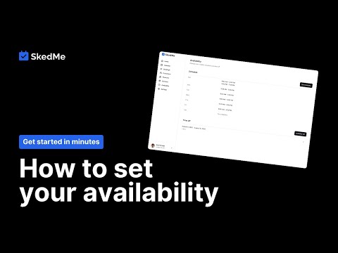 1.3 How to set your availability