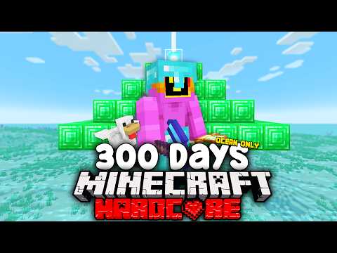 300 Days in Ocean-Only World! Survive in Minecraft!