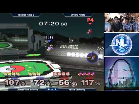 Toasted Ravs 6 Melee Doubles Losers Finals: Cookiemonsta & Blitzbolt Vs. Andale & Hindawg