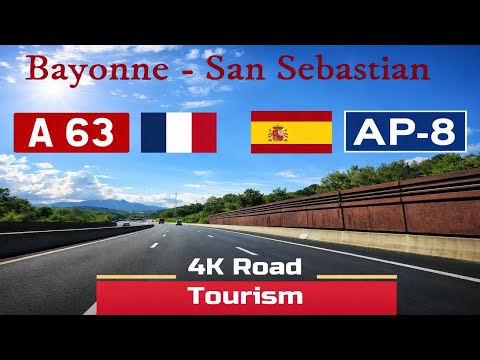 France to Spain Drive 🇫🇷➡️🇪🇸 | Bayonne to San Sebastián (Real Time)