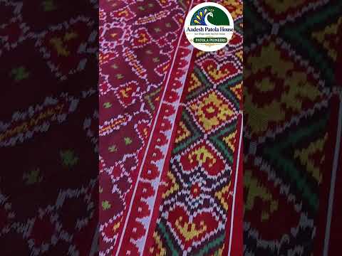 Red & Coffee Brown Manekchowk Motifs Single Ikat Chaniya Choli Dupatta 8 Ply Silk
