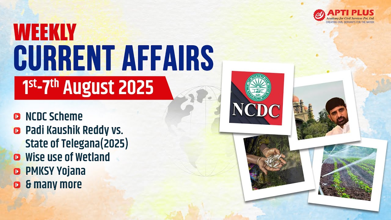Weekly  Current Affairs | August Current Affairs 2025 |  Part 1 |  | Kolkata | BBSR