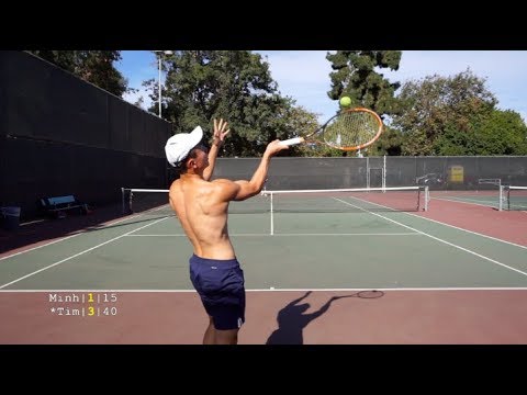Tennis with Minh - NTRP 4.5 vs new 5.0 Highlights HD