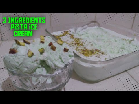 3 Ingredients pista ice cream without milk | Homemade simple and easy recipe