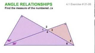 4.1  Using the triangle sum theorem - textbook exercises