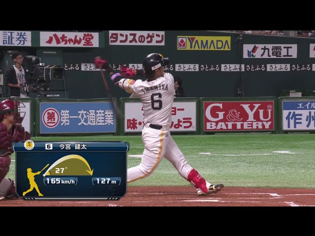 【2回裏】美しいフォロースルーも注目‼ ホークス・今宮 負けられない一戦で貴重な先制ソロ‼ 2019/9/3 H-E