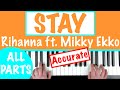 How to play STAY - Rihanna ft. Mikky Ekko Piano Chords Tutorial