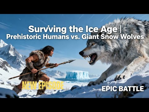 Surviving the Ice Age ❄️ | Prehistoric Humans vs. Giant Snow Wolves 🐺 | Frozen World of Survival