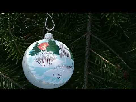 Миниатюра изображения товара Шар новогодний Декарт Лесная опушка 8Ш0022 (8см, серебристый)