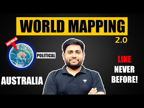 World Mapping: Australia | Political | UPSC/SSC/PCS | Geography by Sudarshan Gurjar