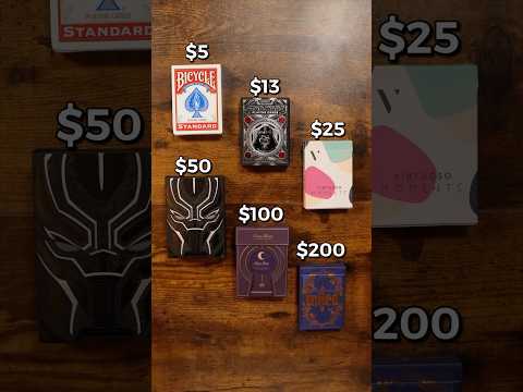 From $5 Playing Cards To $200 Playing Cards! 😮 #asmr #expensive #cheap #pov #shuffle #fyp #viralvid