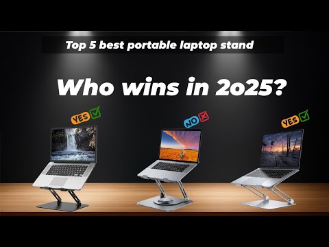AHXIPHWSG Laptop Stand Adjustable Foldable Portable Desktop Cooling Bracket Support Base Compatible(White) video review thumbnail