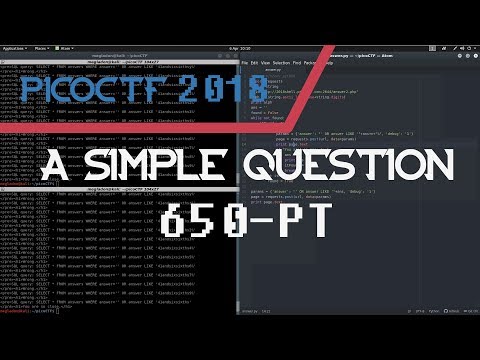 picoCTF 2018 | A Simple Question - Points: 650