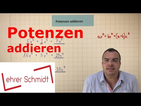 Adding powers | Exponentiation | Mathematics | Lehrerschmidt