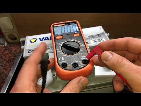 Measuring DC voltage (car battery) with a multimeter Instructions