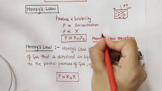 Henry's Law| factors affecting Henry's constant| Solution chapter-2 class 12th chemistry #neet #jee