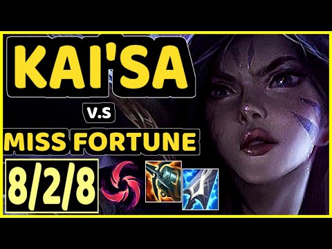KAI'SA vs MISS FORTUNE - 8/2/8 KDA BOTTOM ADC GAMEPLAY - EUW Ranked MASTER